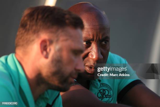 Queens Park Rangers academy coach Chris Ramsey during the Pre-Season Friendly between Staines Town and Queens Park Rangers at Wheatsheaf Park on July...