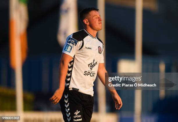 Dublin , Ireland - 13 July 2018; Dan Casey of Bohemians reacts after a missed chance during the SSE Airtricity League Premier Division match between...