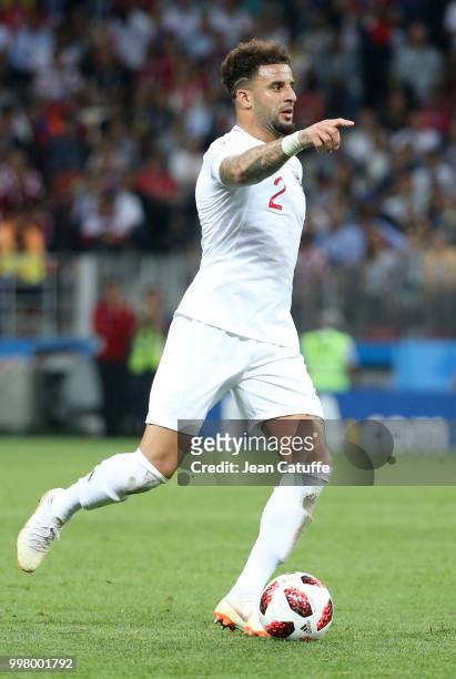 Kyle Walker of England during the 2018 FIFA World Cup Russia Semi Final match between England and Croatia at Luzhniki Stadium on July 11, 2018 in...