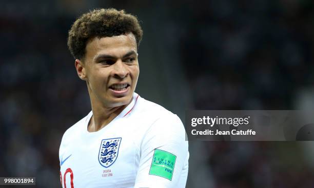 Dele Alli of England during the 2018 FIFA World Cup Russia Semi Final match between England and Croatia at Luzhniki Stadium on July 11, 2018 in...