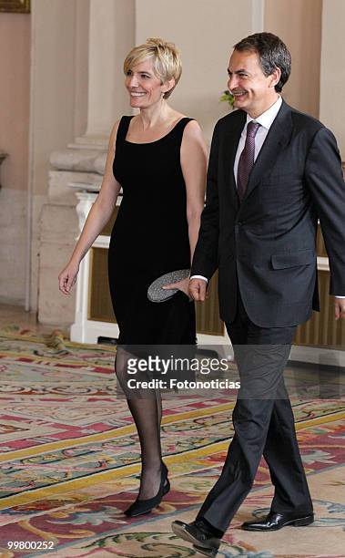 Spain's Prime Minister Jose Luis Rodriguez Zapatero and his wife Sonsoles Espinosa attend the VI European Union-Latin America and Caribbean Summit...
