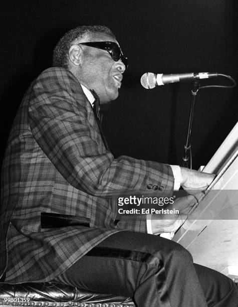 Ray Charles performs at The Stone in April 1980 in San Francisco, California.