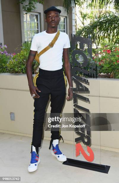 Ashton Sanders attends the photo call for Columbia Pictures' "The Equalizer 2" at the Four Seasons Hotel on July 13, 2018 in Los Angeles, California.