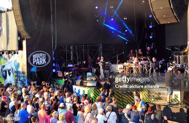 Crowds watch performers at the Wings of Freedom concert at the Sziget Festival in Budapest, Hungary, 8 August 2017. The Sziget Festival, originally...