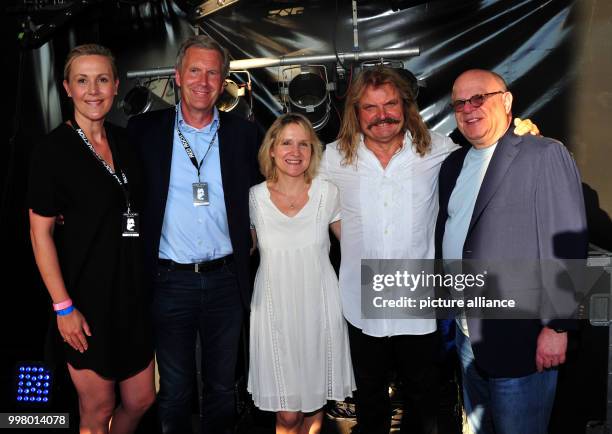 Bettina Wulff, former German president Christian Wulff , Eva Mandoki, her husband Leslie Mandoki, and Joel Katz, American lawyer and General Council...