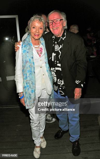Saxophonist Klaus Doldinger and his wife Inge at the Wings of Freedom concert at the Sziget Festival in Budapest, Hungary, 8 August 2017. The Sziget...