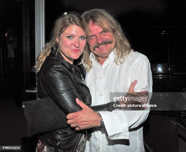 Actress Lara Mandoki with her musician father Leslie Mandoki at the Wings of Freedom concert at the Sziget Festival in Budapest, Hungary, 8 August...