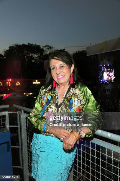 Business woman Regine Sixt at the the Wings of Freedom concert in Budapest, Hungary, 8 August 2017. The Sziget Festival, originally known as...