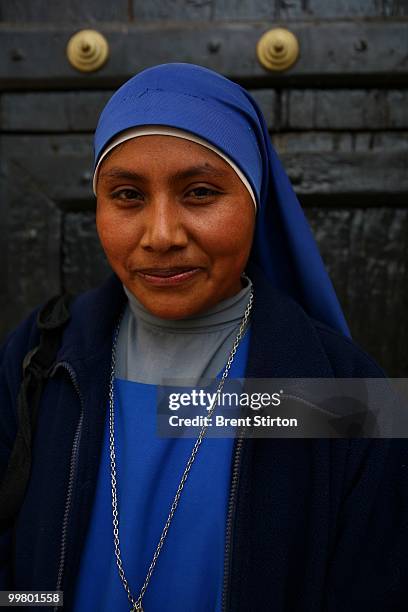 Young Nun in the village of Mollepata high above the Apurimac River in the Andes, Soraypampa, Peru, June 25, 2007.