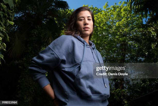 Garbine Muguruza of Spain is photographed during a photo session on April 16, 2018 in Madrid, Spain.