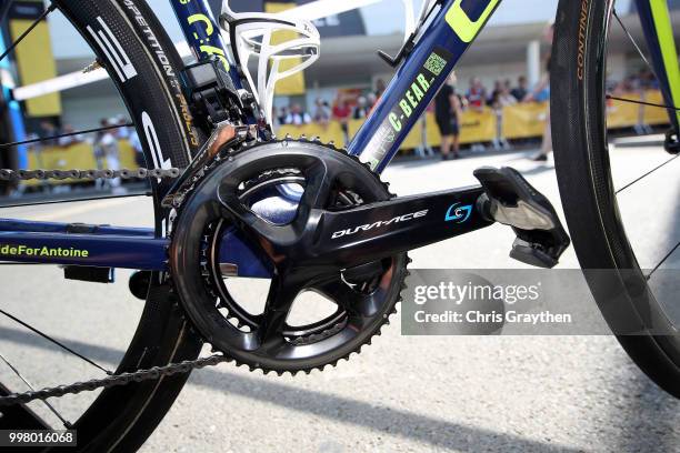 Guillaume Martin of France and Team Wanty Groupe Gobert / Cube Bike / Crank set / Pedal / Detail view / during the 105th Tour de France 2018, Stage 7...