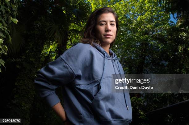 Garbine Muguruza of Spain is photographed during a photo session on April 16, 2018 in Madrid, Spain.