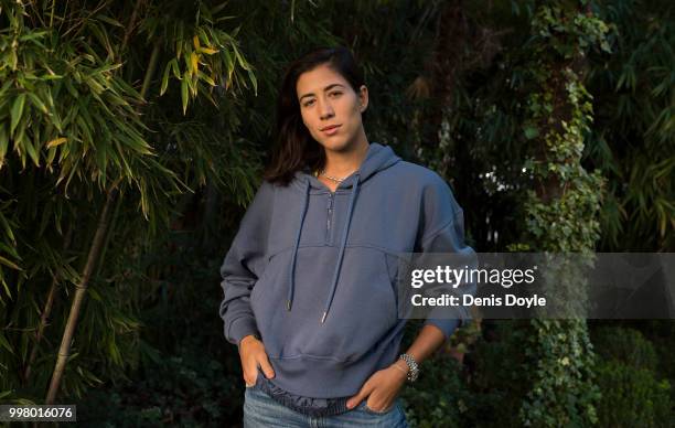 Garbine Muguruza of Spain is photographed during a photo session on April 16, 2018 in Madrid, Spain.