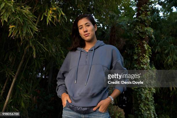 Garbine Muguruza of Spain is photographed during a photo session on April 16, 2018 in Madrid, Spain.
