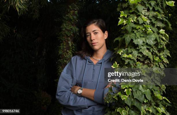 Garbine Muguruza of Spain is photographed during a photo session on April 16, 2018 in Madrid, Spain.