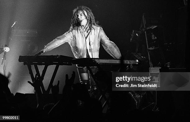 The keyboardist with Industrial rock band My Life With The Thrill Kill Kult performs at First Avenue nightclub in Minneapolis, Minnesota on July 20,...