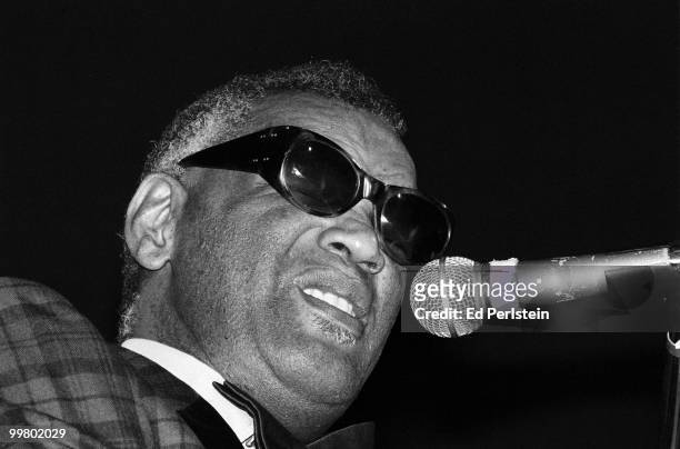 Ray Charles performs at The Stone in April 1980 in San Francisco, California.