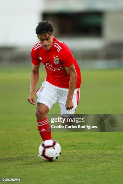 Benfica forward Franco Cervi from Argentina during the match between SL Benfica and Vitoria Setubal FC for the Internacional Tournament of Sadoat...