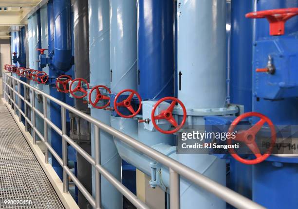 South Adams County Water and Sanitation District treats water at Klein Water Treatment Facility on July 13, 2018 in Commerce City, Colorado.