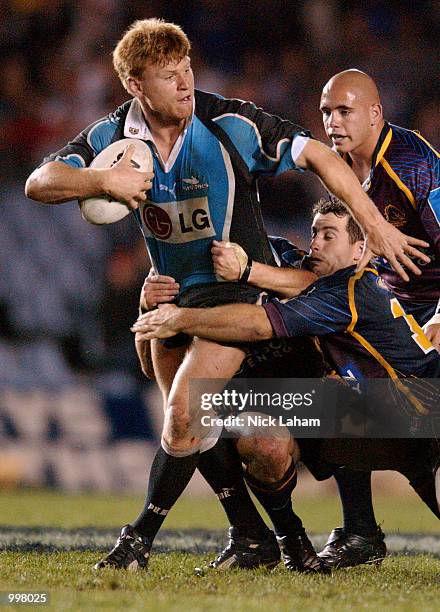 Nick Graham of the Sharks in action during the NRL qualifying final between the Sharks and the Brisbane Broncos held at Toyota Park, Sydney,...