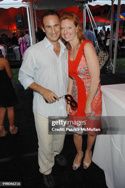 David Schlachet and Lara Prychodko Schlachet attend ALEXANDER SOROS and EDWARD ZWICK Celebrate GLOBAL WITNESS at Fairview Farm on July 7, 2012 in...