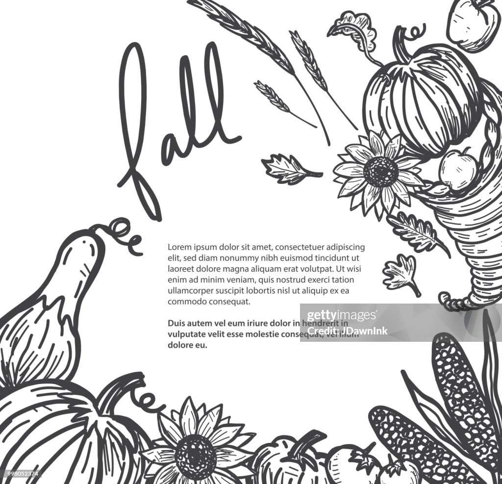 Autumn Harvest festival design template