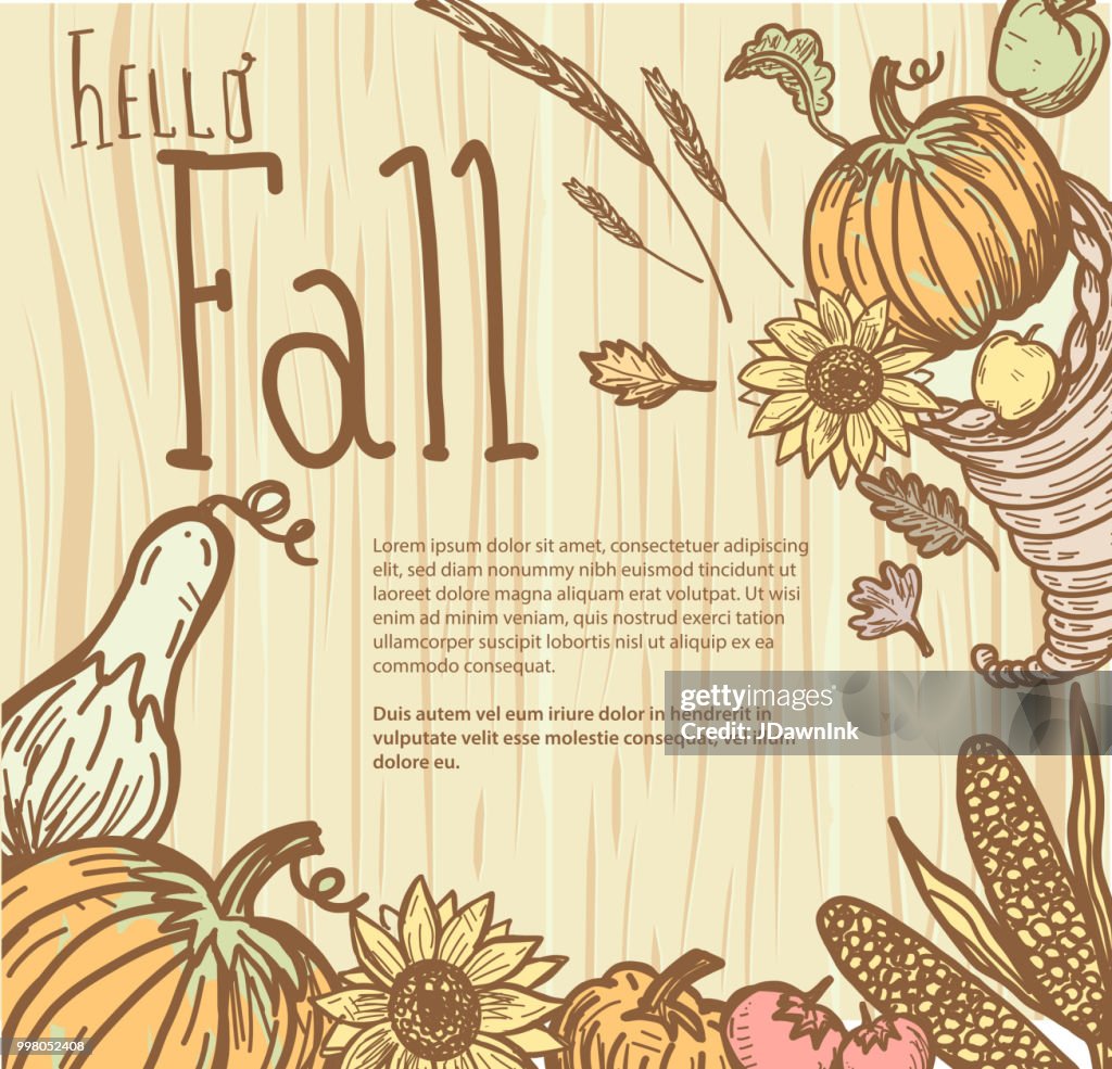 Autumn Harvest festival design template