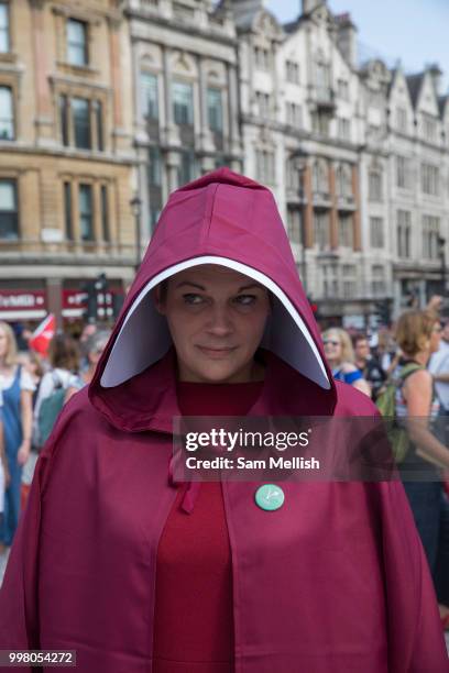 Activists protest against US President Donald Trump's UK visit on the 13th July 2018 in central London in the United Kingdom. Donald Trump is on a UK...