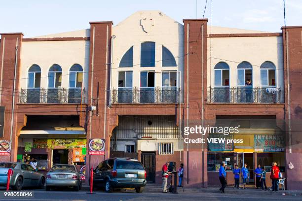 July 10. General view of Hotel del Migrante on July 10, 2018 in Mexicali, Mexico. Hotel del Migrante is a place that offers housing and food to...