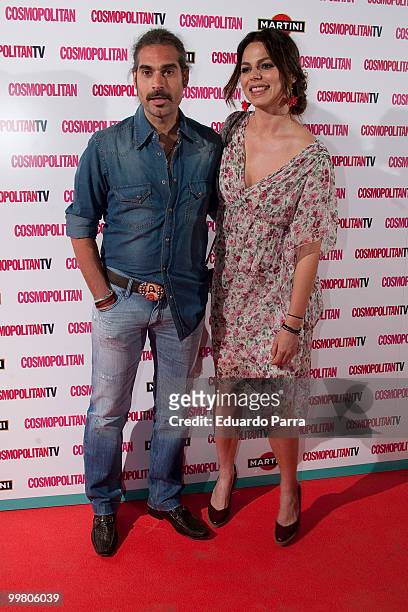 Chente Escribano and Marisa Jara attend the Cosmopolitan - Fragance of the Year photocall at Lara Theatre on May 17, 2010 in Madrid, Spain.