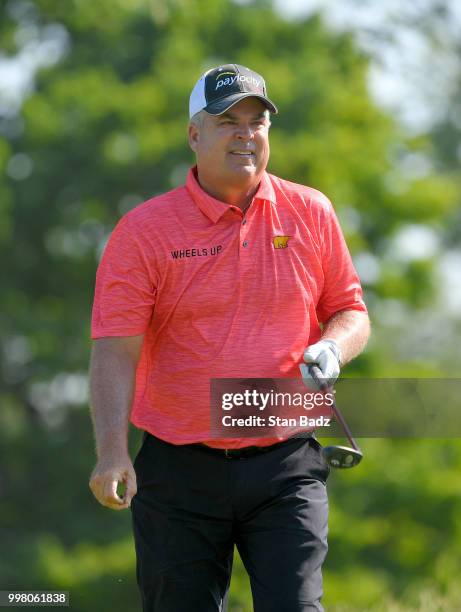 Kenny Perry walks along the third hole during the second round of the PGA TOUR Champions Constellation SENIOR PLAYERS Championship at Exmoor Country...