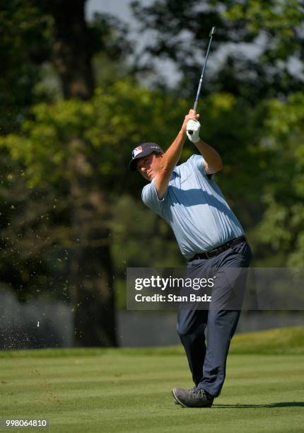 Billy Andrade hits a tee shot on the eighth hole during the second round of the PGA TOUR Champions Constellation SENIOR PLAYERS Championship at...