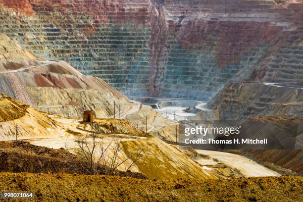 nm-chino copper mine [santa rita pit] - pit mine foto e immagini stock