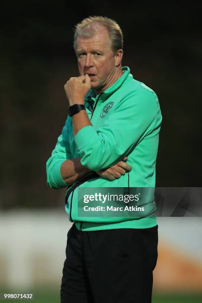 Steve McClaren manager of Queens Park Rangers during the Pre-Season Friendly between Staines Town and Queens Park Rangers at Wheatsheaf Park on July...