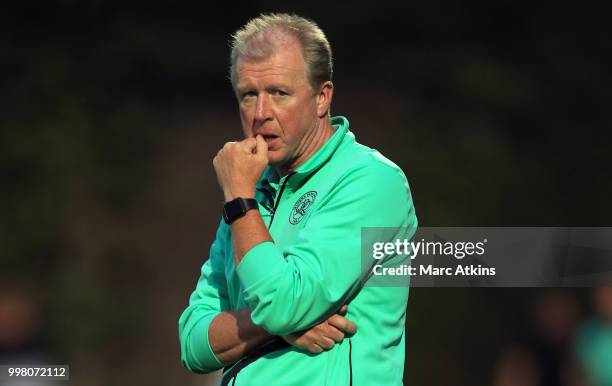 Steve McClaren manager of Queens Park Rangers during the Pre-Season Friendly between Staines Town and Queens Park Rangers at Wheatsheaf Park on July...