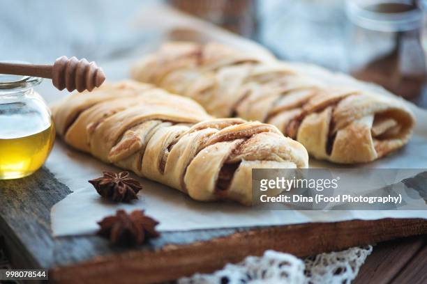 puff pastry breakfast with honey - youtiao stock pictures, royalty-free photos & images