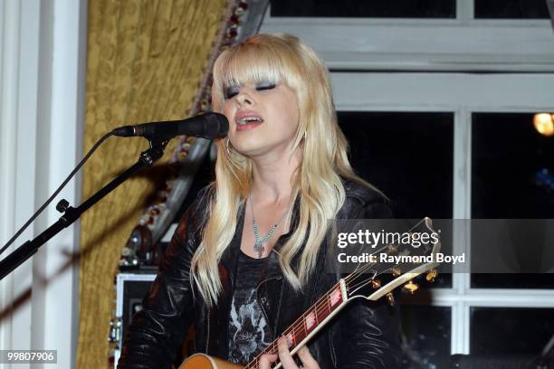 Singer Orianthi performs in the "Universal Music Suite" at the Hilton Chicago Hotel in Chicago, Illinois on MAY 16, 2010.