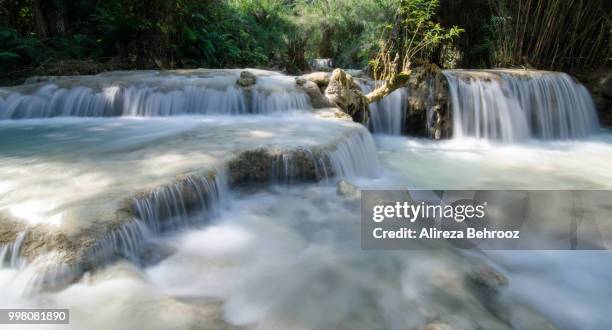 kuang si waterfalls - alireza stock-fotos und bilder