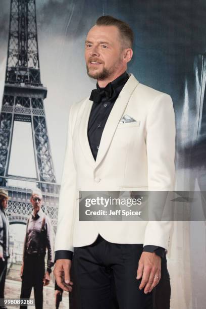 Simon Pegg attends the UK Premiere of "Mission: Impossible - Fallout" at BFI IMAX on July 13, 2018 in London, England.