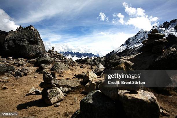 The trek continues over its highest pass called Salcantayccasa, 4650 meters high, Soraypampa, Peru, June 27, 2007. The pass is a series of steep...