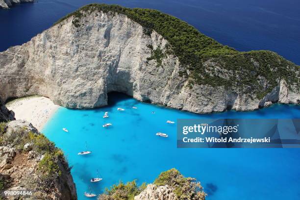 navagio beach ( shipwreck beach ) - navagio stock pictures, royalty-free photos & images