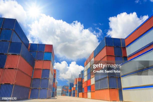 containers box stacking - sanyi stock pictures, royalty-free photos & images