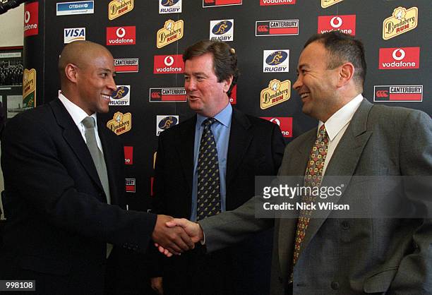 George Gregan, John O''Neil and Eddie Jones of Australia during the naming of the new Wallaby Captain,which is George Gregan at Australian Rugby...