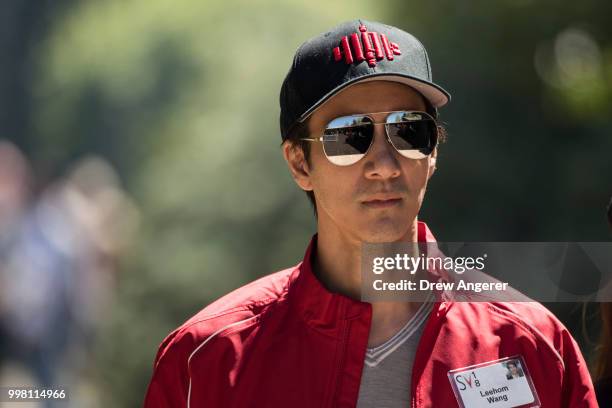 Singer, actor and producer Wang Leehom attends the annual Allen & Company Sun Valley Conference, July 13, 2018 in Sun Valley, Idaho. Every July, some...