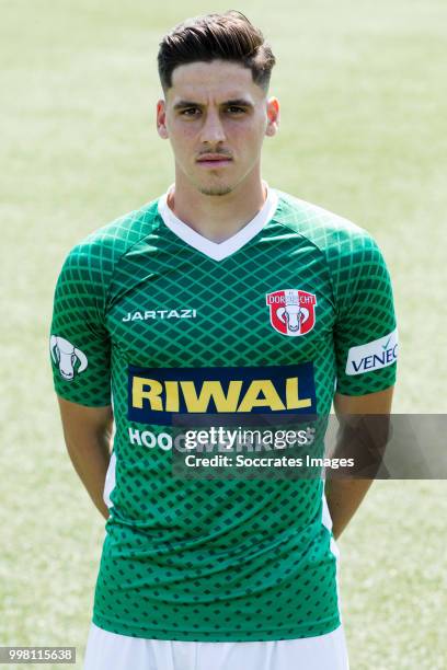 Savvas Mourgos of FC Dordrecht during the Photocall FC Dordrecht at the Riwal Hoogwerkers Stadium on July 13, 2018 in Dordrecht Netherlands