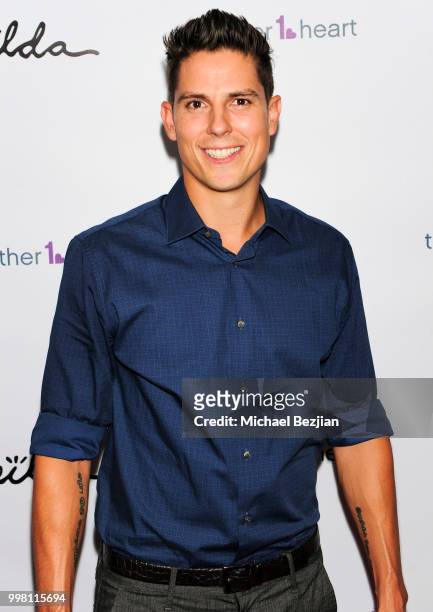 Sean Faris arrives at Gilda Garza Presents Kings & Queens Art Exhibition in Support of Together1Heart on July 12, 2018 in Los Angeles, California.