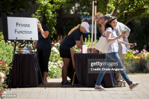 Sheryl Sandberg, chief operating officer of Facebook, attends the annual Allen & Company Sun Valley Conference, July 13, 2018 in Sun Valley, Idaho....