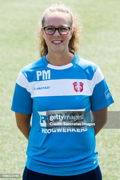 Patricia Maasland of FC Dordrecht during the Photocall FC Dordrecht at the Riwal Hoogwerkers Stadium on July 13, 2018 in Dordrecht Netherlands