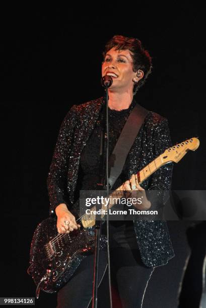 Alanis Morissette performs at Eventim Apollo on July 13, 2018 in London, England.