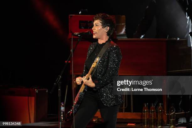 Alanis Morissette performs at Eventim Apollo on July 13, 2018 in London, England.